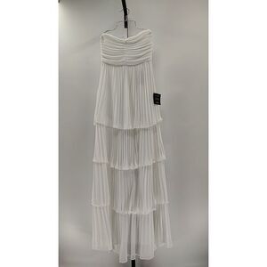 Lulu's White Strapless Tiered Maxi Dress